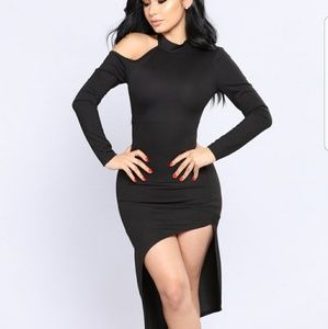 Asymmetrical Dress - Black